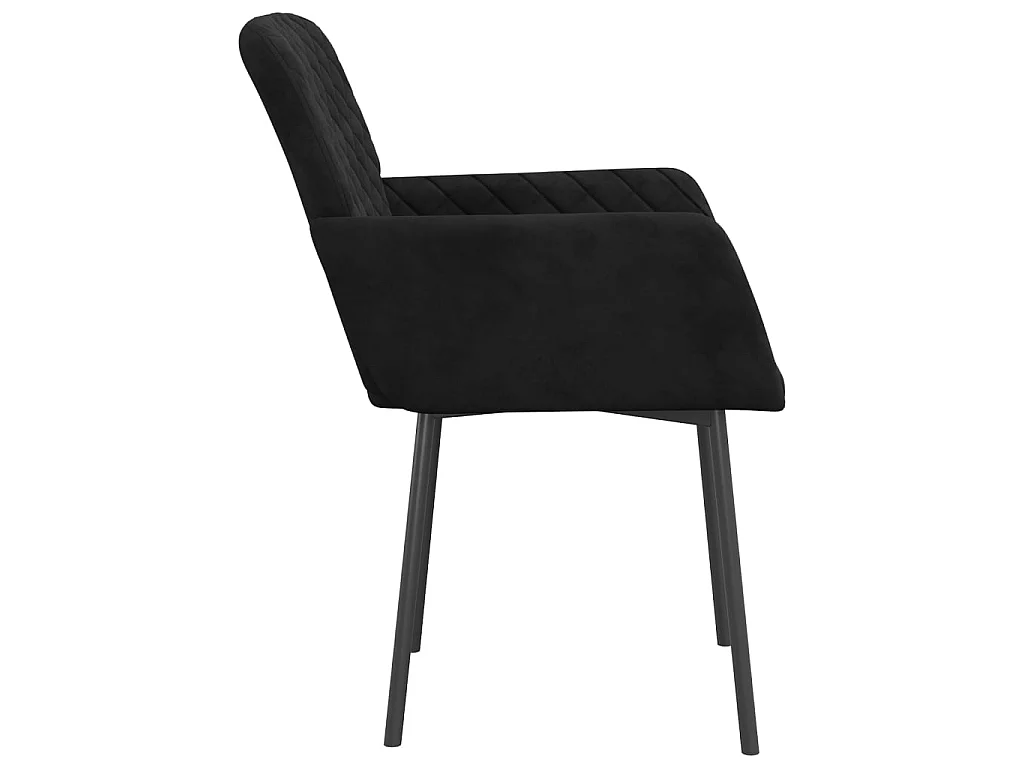 Chaises de salle à manger 2 pcs Noir Velours 6