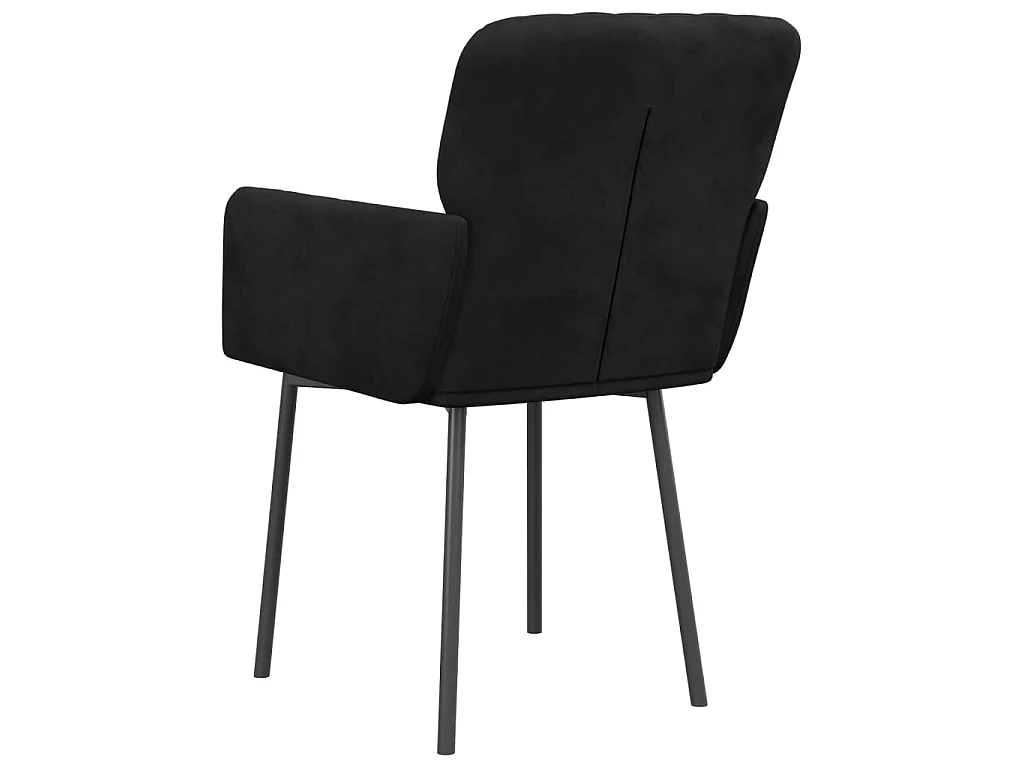 Chaises de salle à manger 2 pcs Noir Velours 6