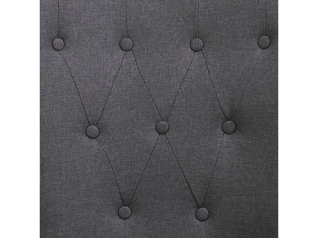 Chaise de salle à manger avec accoudoirs Gris foncé Tissu 2