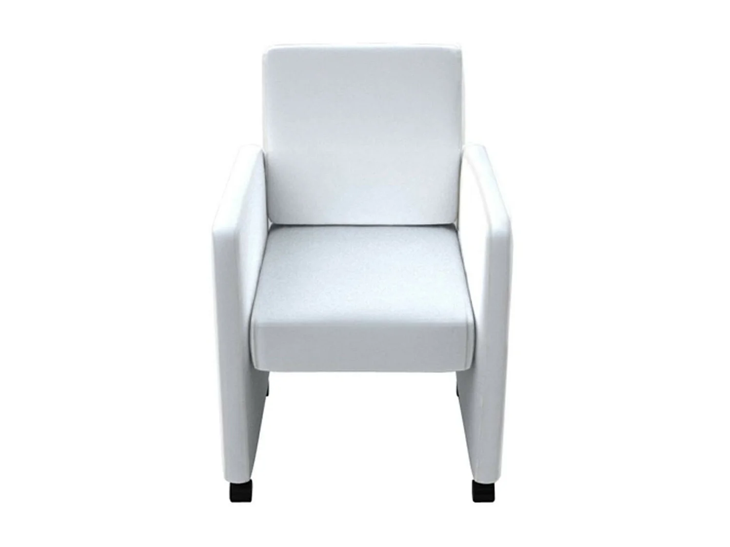 Chaises de salle à manger 4 pcs Blanc Similicuir 2
