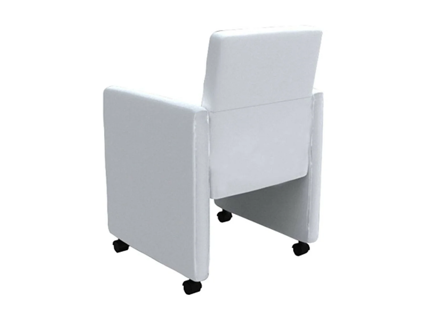 Chaises de salle à manger 4 pcs Blanc Similicuir 2