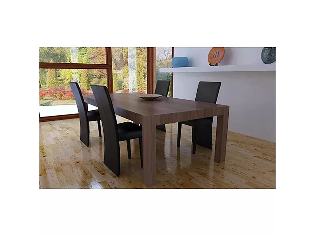 Chaises de salle à manger 4 pcs Marron foncé Similicuir 2
