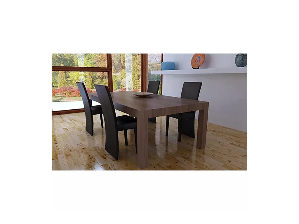 Chaises de salle à manger 4 pcs Marron foncé Similicuir 2