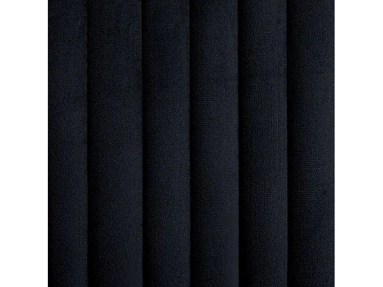 Lot de 2 chaises Mikee - Velours luxe avec pieds métal Noir-Couleur Noir