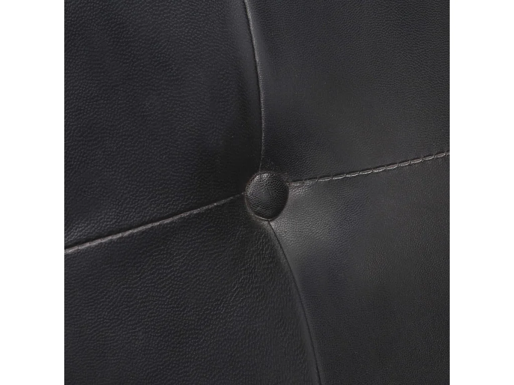 Chaises de salle à manger cantilever 6 pcs Noir Cuir véritable