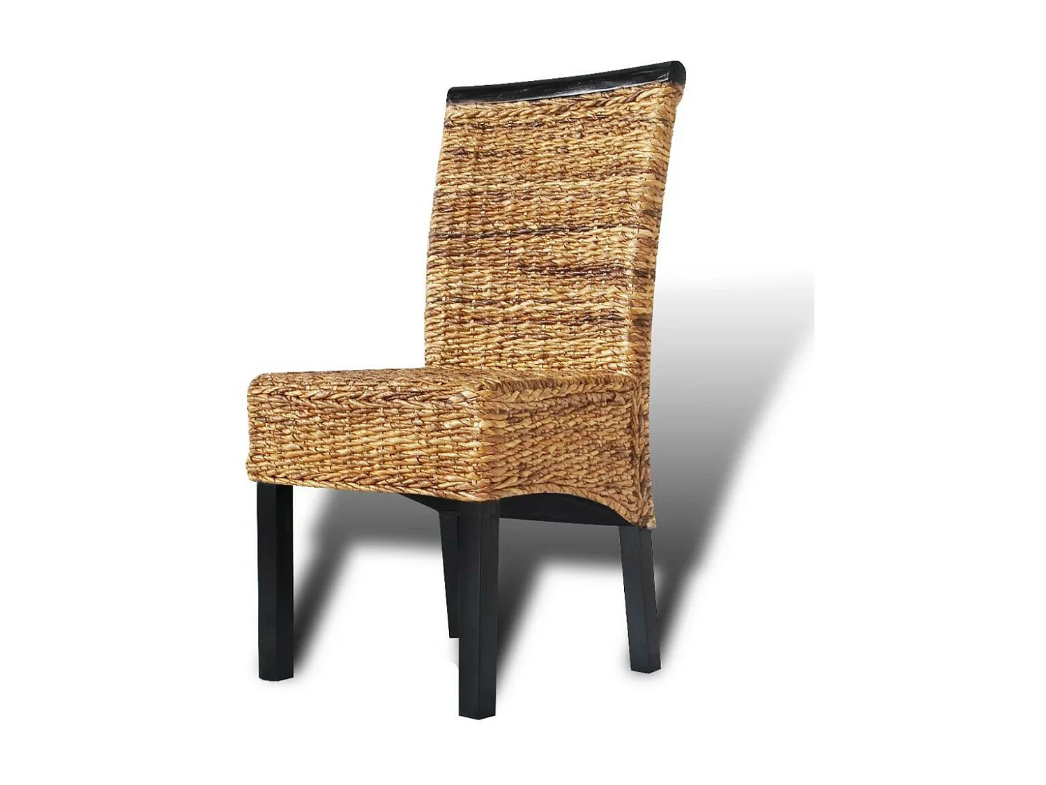 Chaises de salle à manger 4pcs Bois solide de manguier et abaca 2