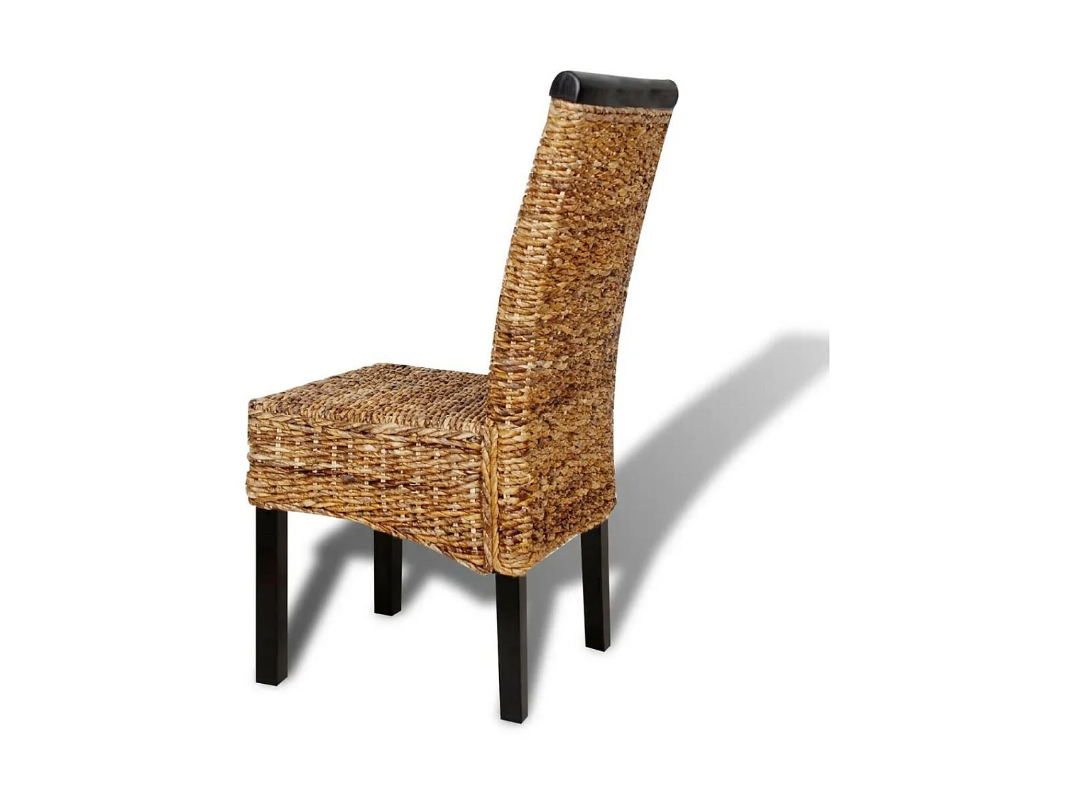 Chaises de salle à manger 4pcs Bois solide de manguier et abaca 2