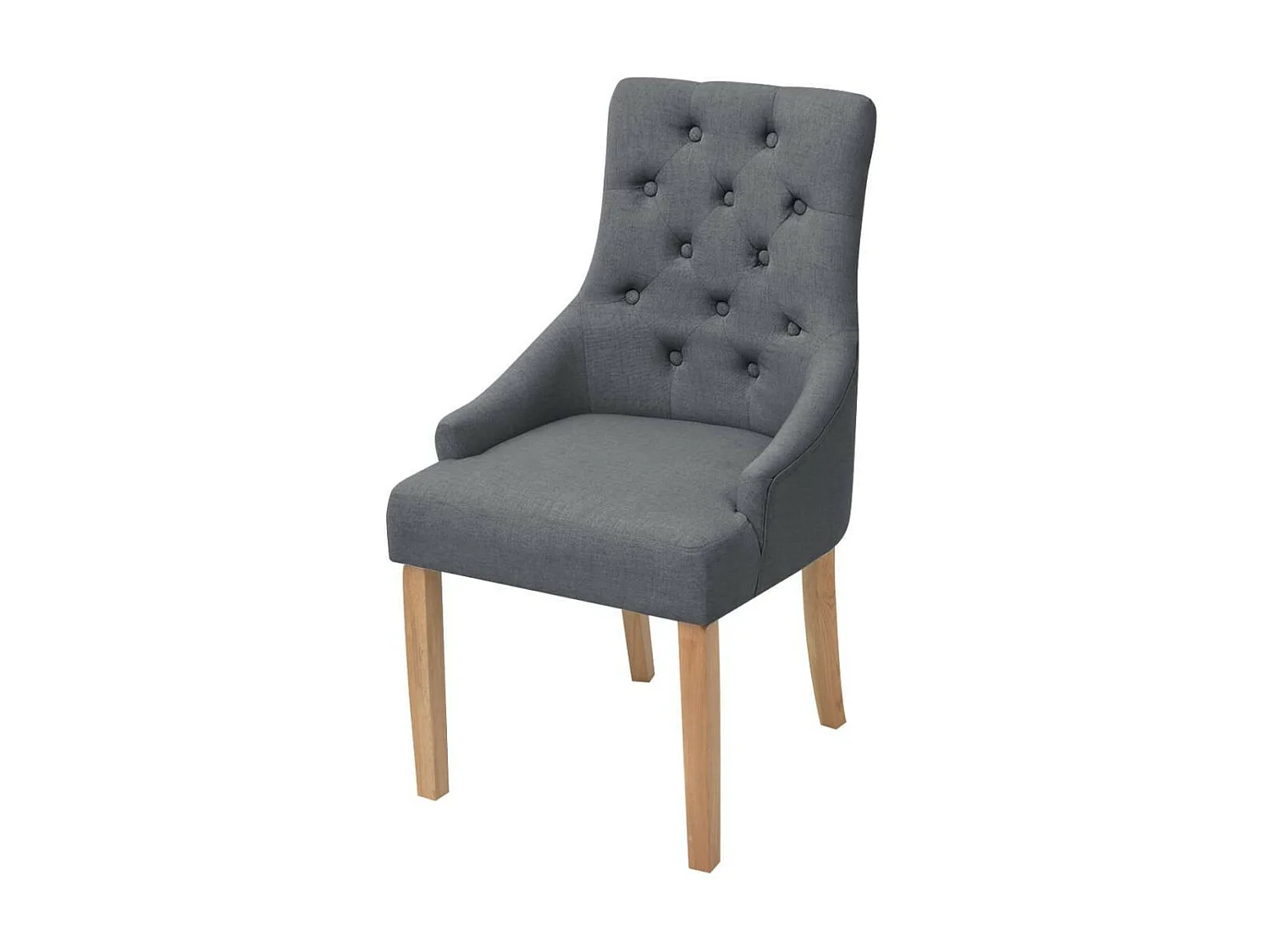 Chaises de salle à manger 4 pcs Gris foncé Tissu 11