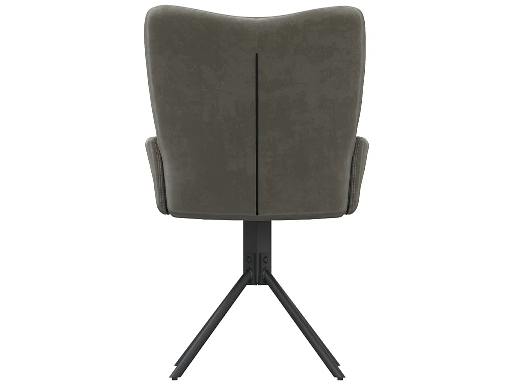 Chaises pivotantes à manger lot de 2 gris foncé velours