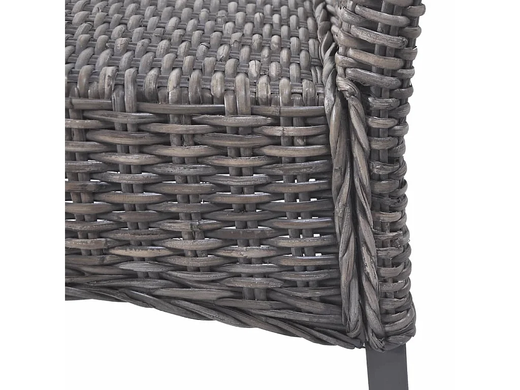 Chaises à dîner 6 pcs Marron Rotin Kubu et bois de manguier