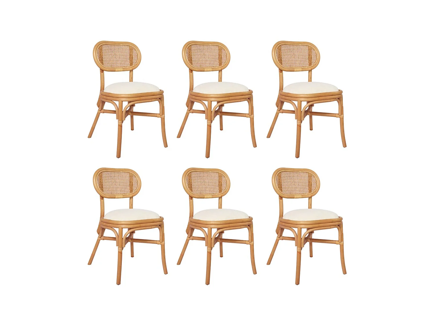 Chaises de salle à manger 6 pcs Lin