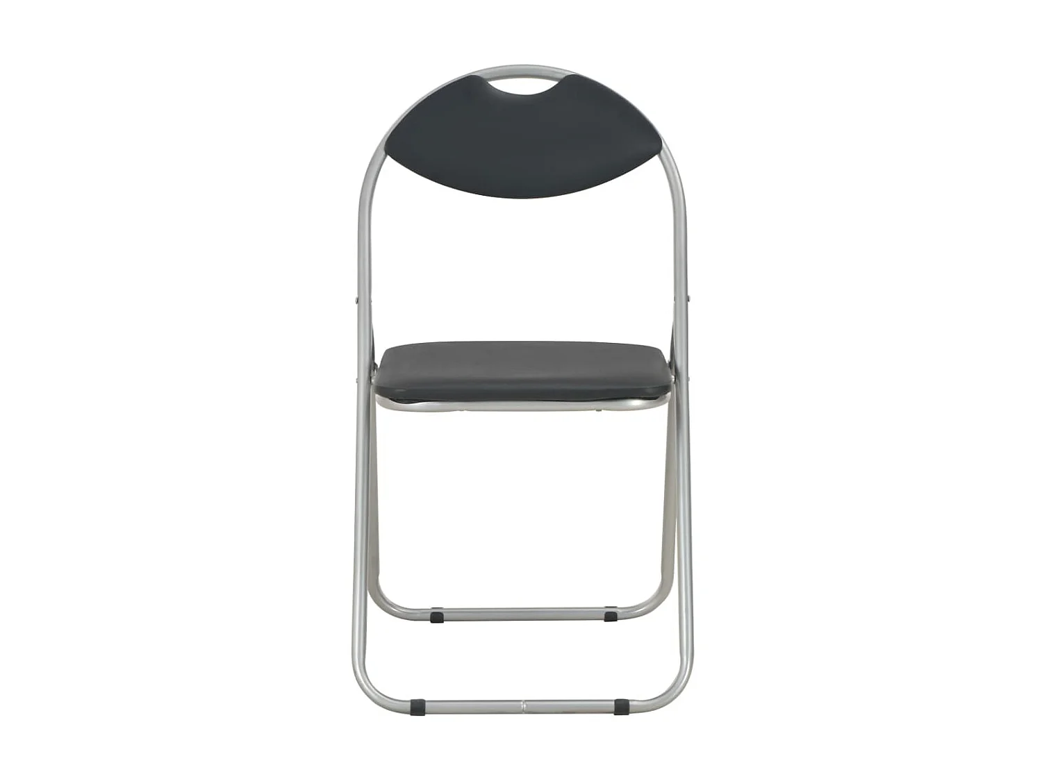 Chaises pliantes de salle à manger 4 pcs Noir Similicuir