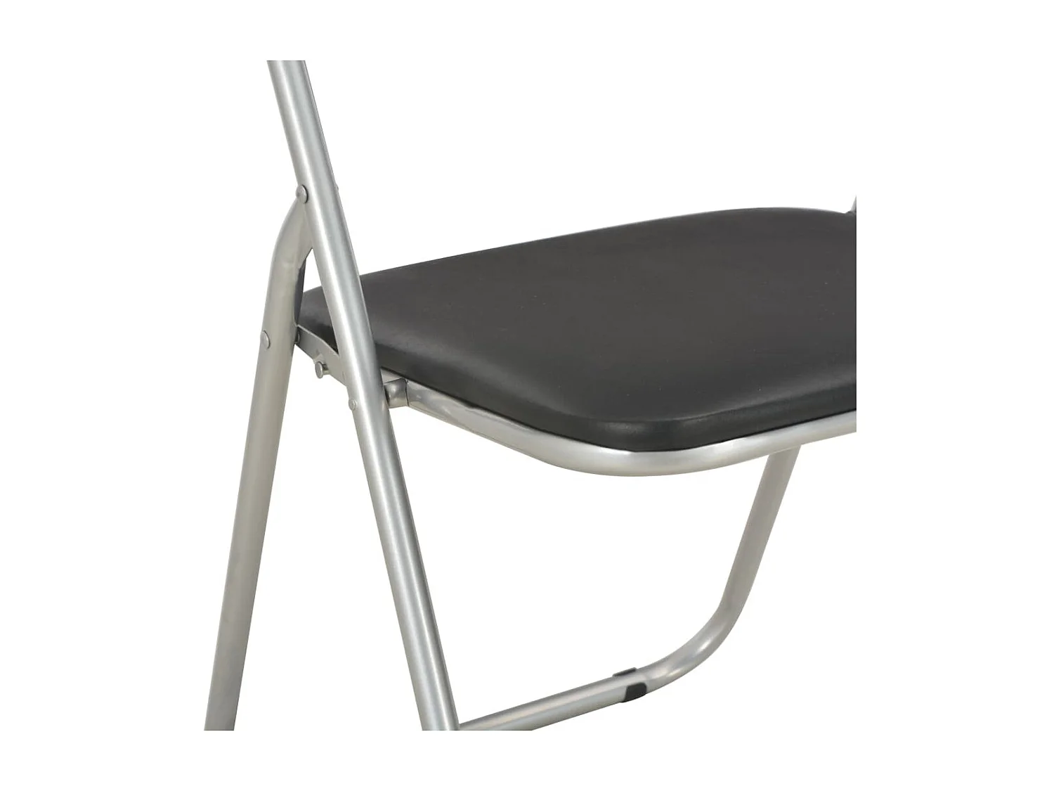 Chaises pliantes de salle à manger 4 pcs Noir Similicuir