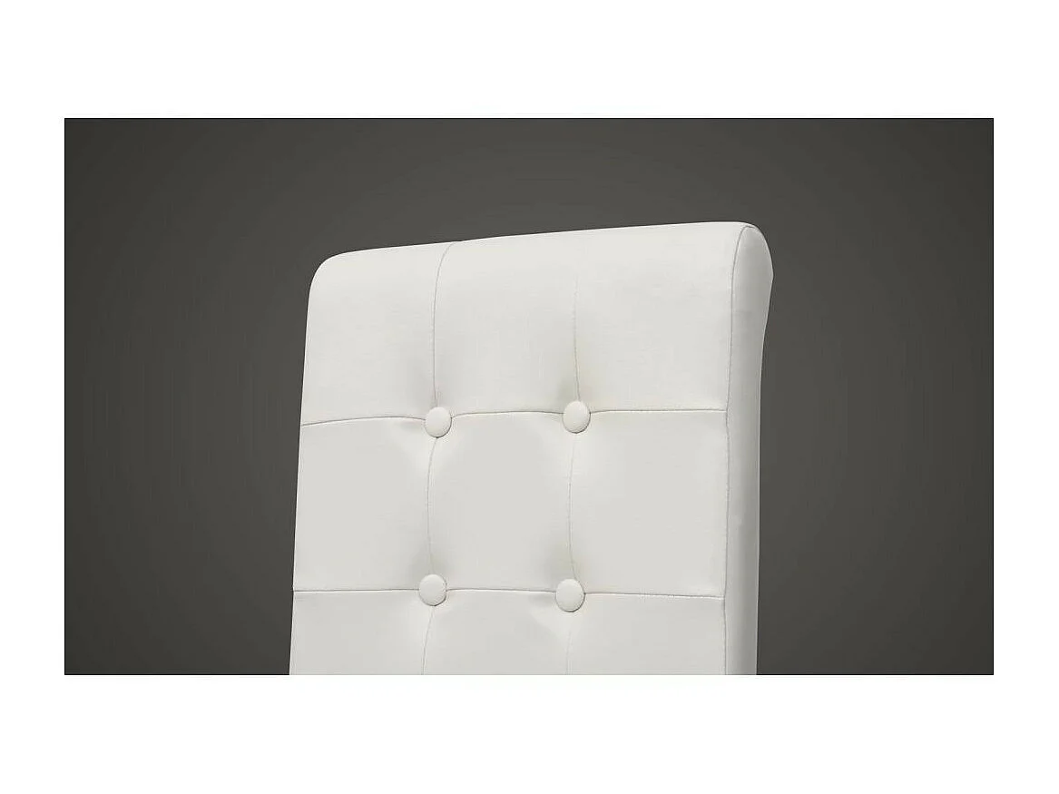 Chaises de salle à manger 6 pcs Blanc Similicuir 23