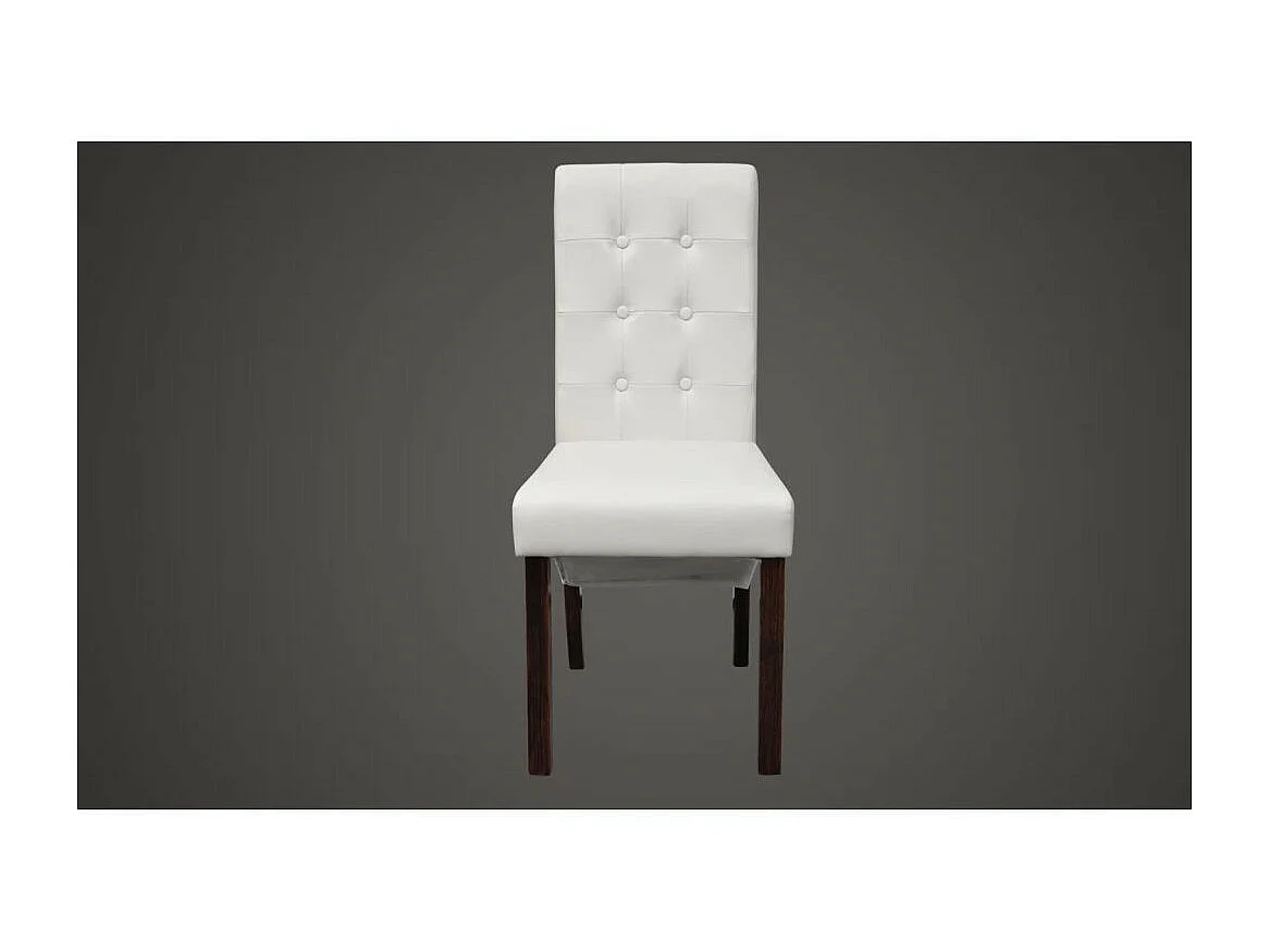 Chaises de salle à manger 6 pcs Blanc Similicuir 23
