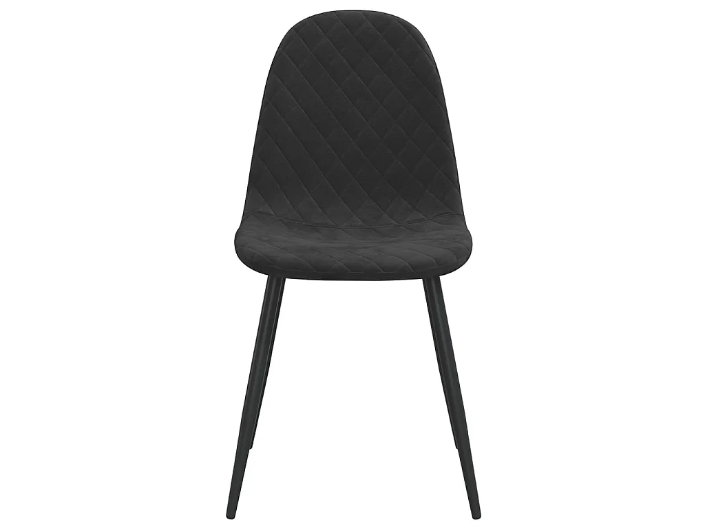 Eetkamerstoelen 4 st fluweel zwart