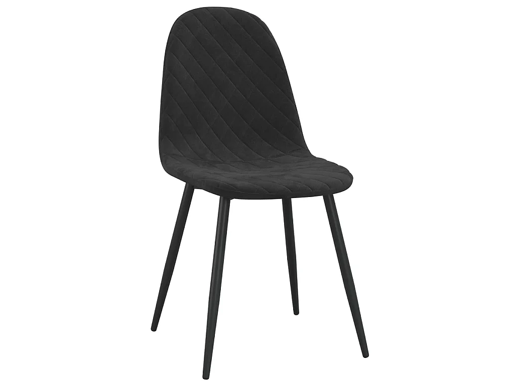 Eetkamerstoelen 4 st fluweel zwart