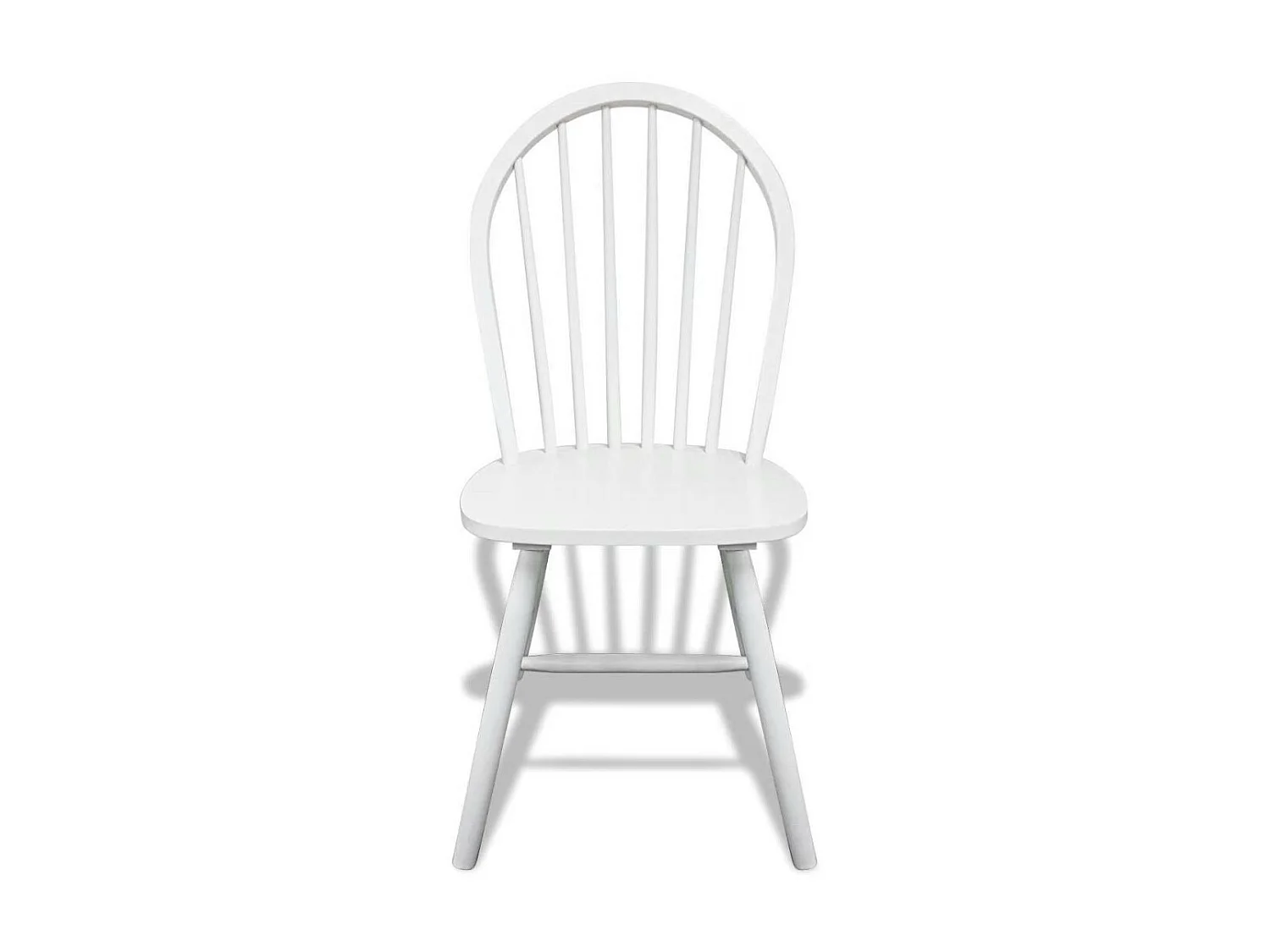 Chaises de salle à manger 6 pcs Blanc Bois d'hévéa solide