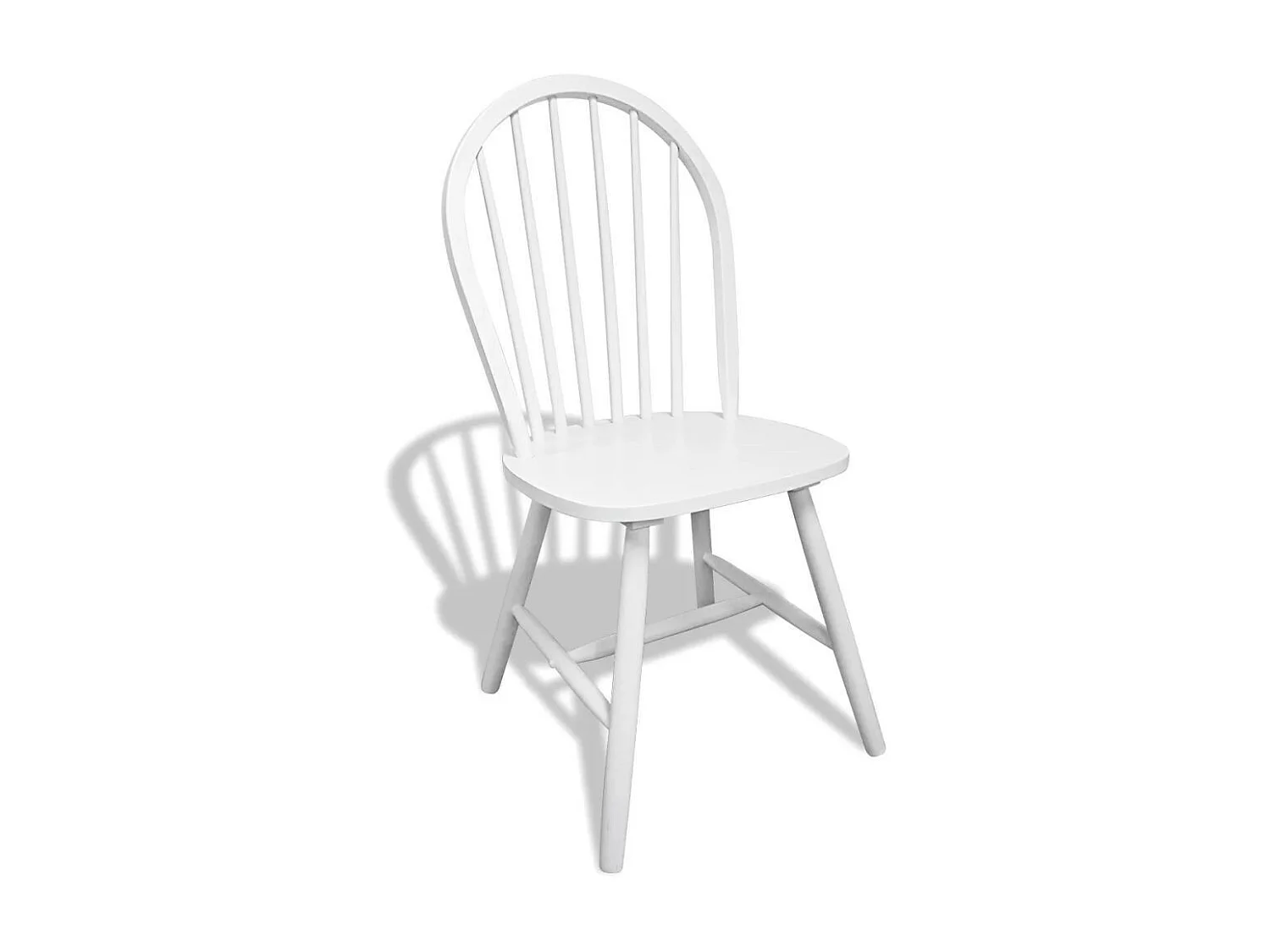 Chaises de salle à manger 6 pcs Blanc Bois d'hévéa solide