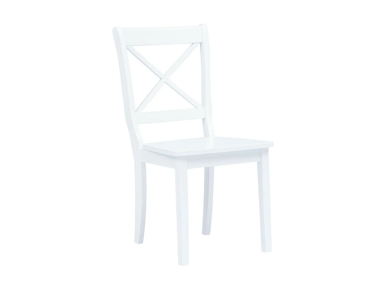 Chaise bois blanc hévéa massif Aero - Lot de 6