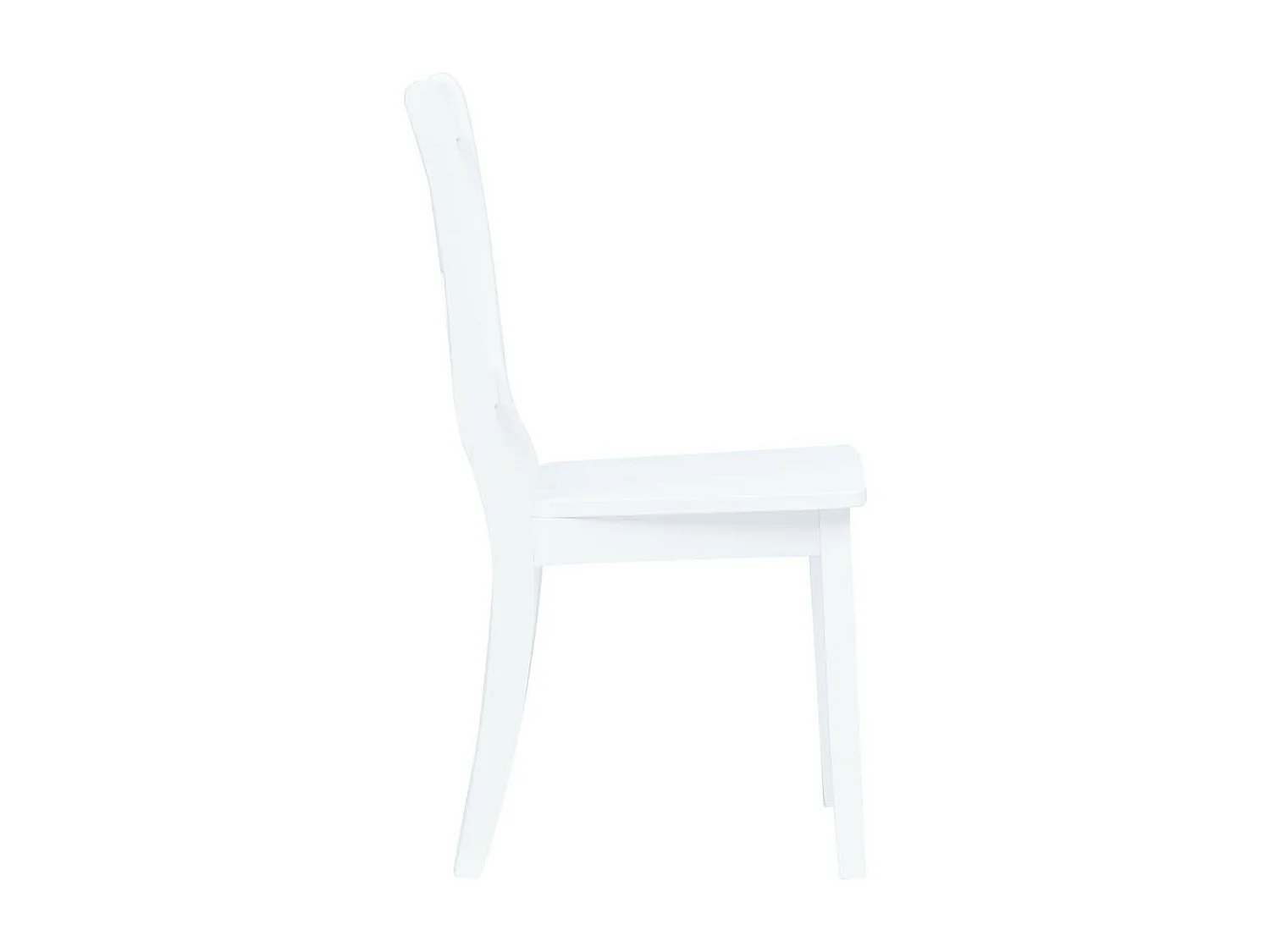 Chaise bois blanc hévéa massif Aero - Lot de 6