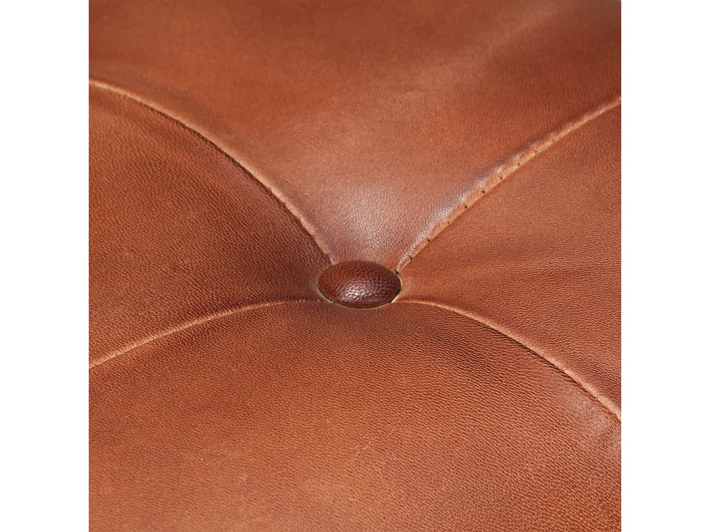 Chaises de salle à manger cantilever 4pcs Marron Cuir véritable 5