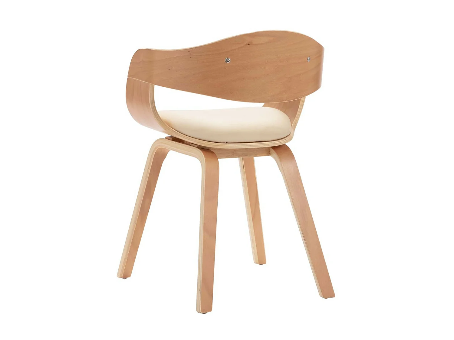 Chaises de salle à manger 2 pcs Bois courbé et similicuir