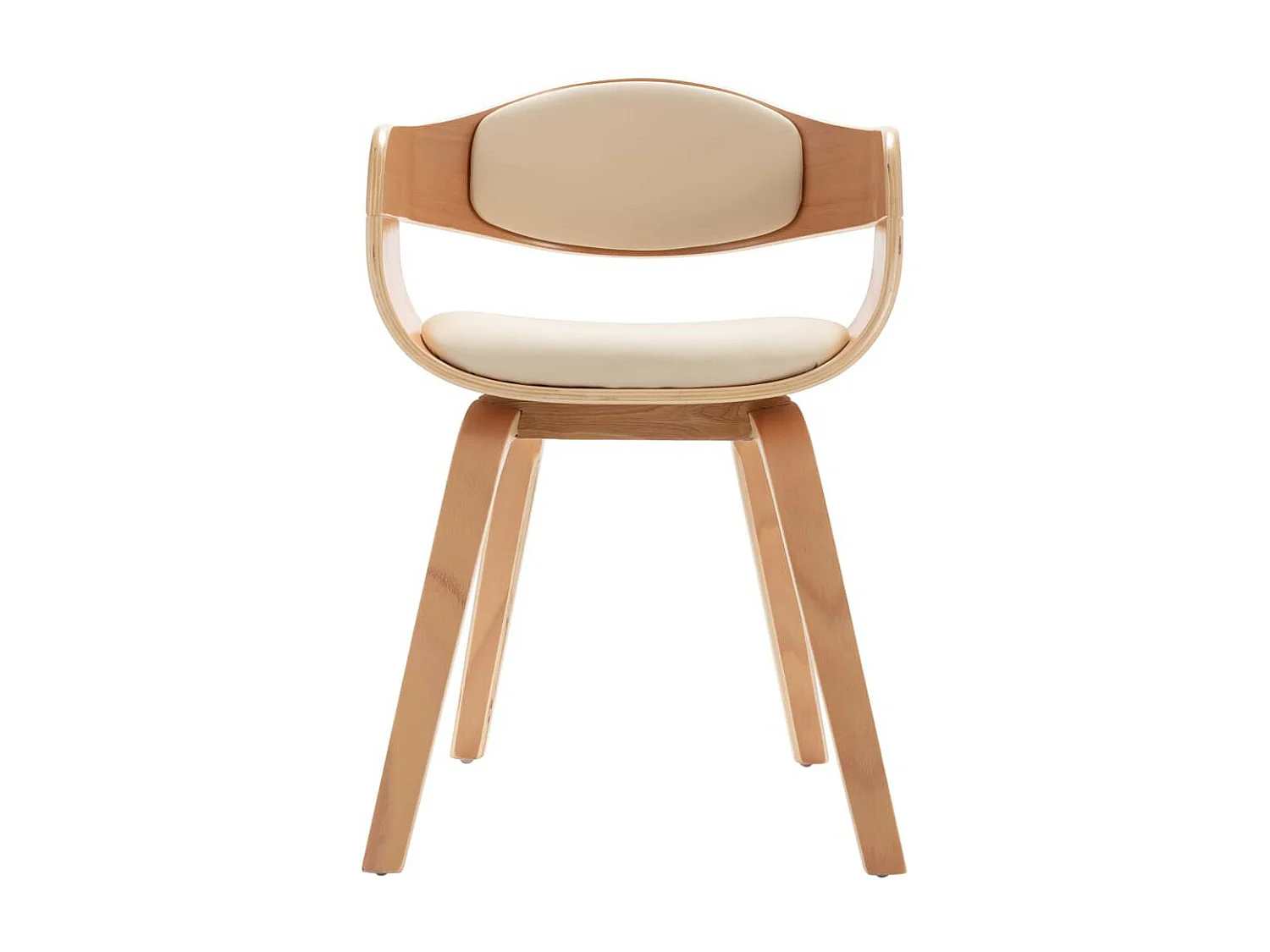 Chaises de salle à manger 2 pcs Bois courbé et similicuir