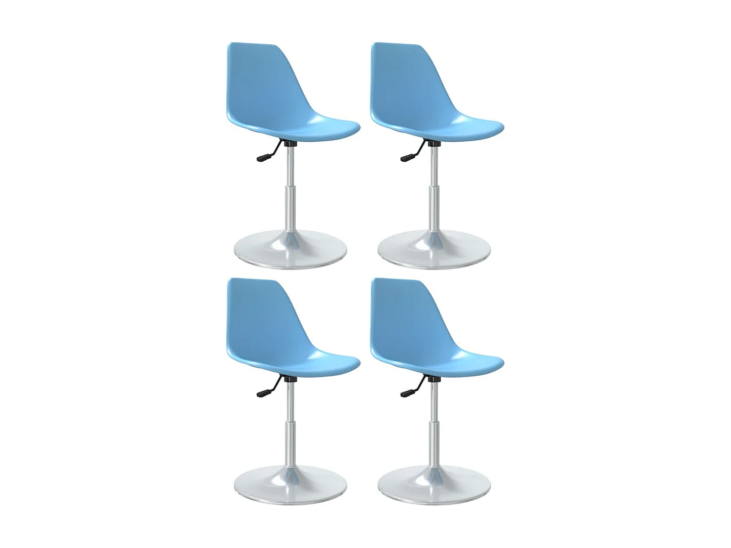 Chaises de salle à manger pivotantes 4 pcs Bleu PP 2