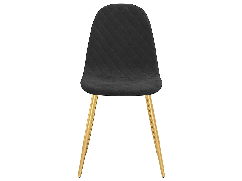 Chaises de salle à manger 6 pcs Noir Velours 17
