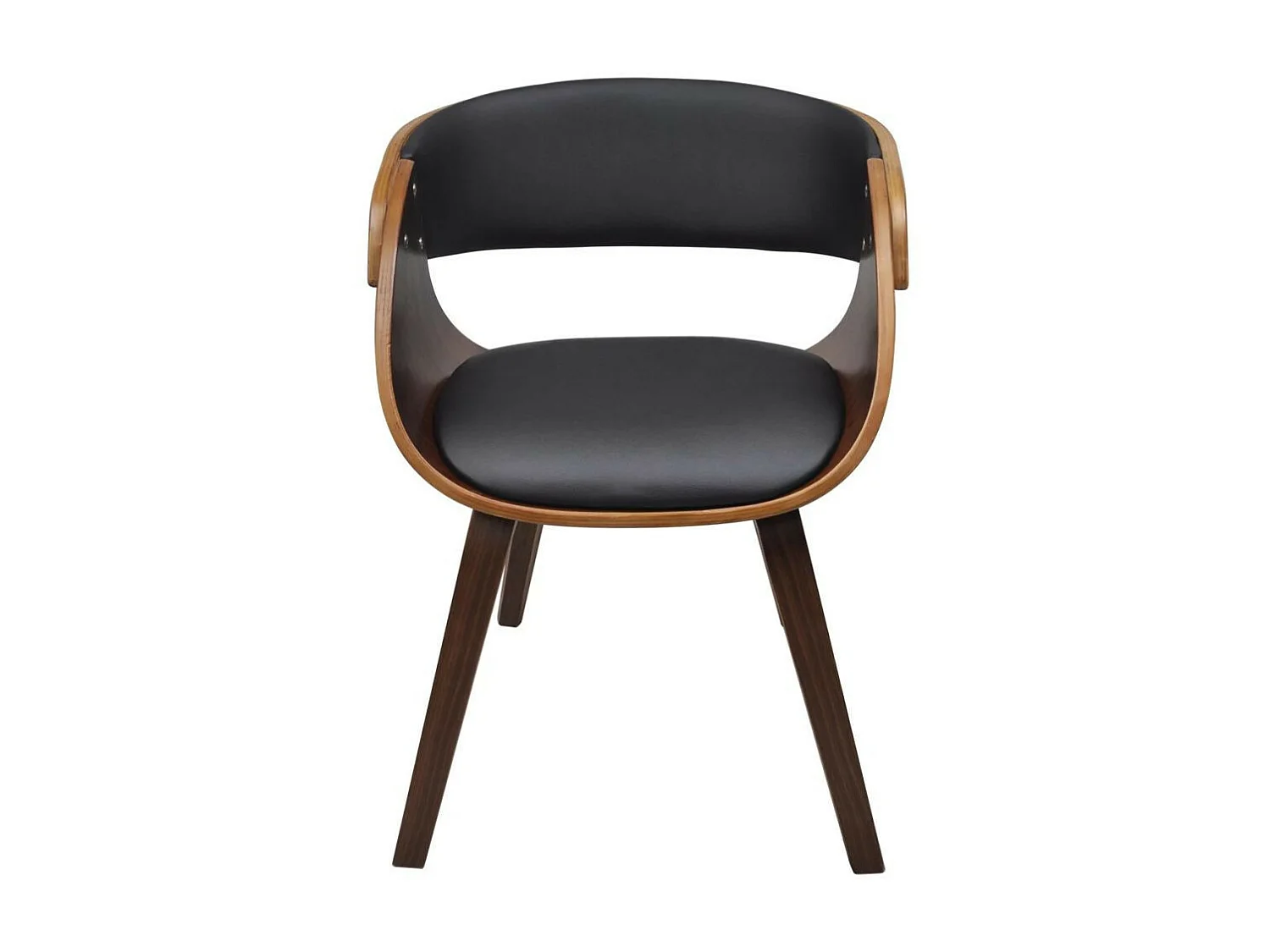 Chaise de salle à manger Bois courbé et similicuir 2