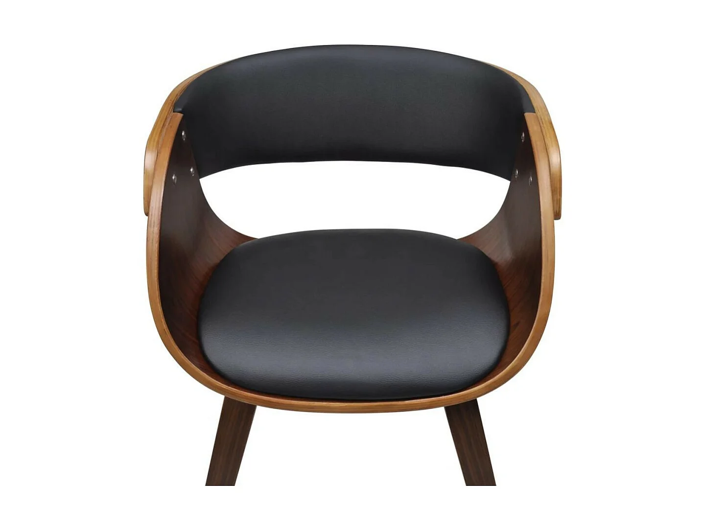 Chaise de salle à manger Bois courbé et similicuir 2