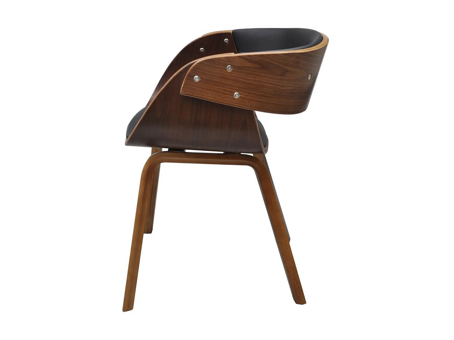 Chaise de salle à manger Bois courbé et similicuir 2