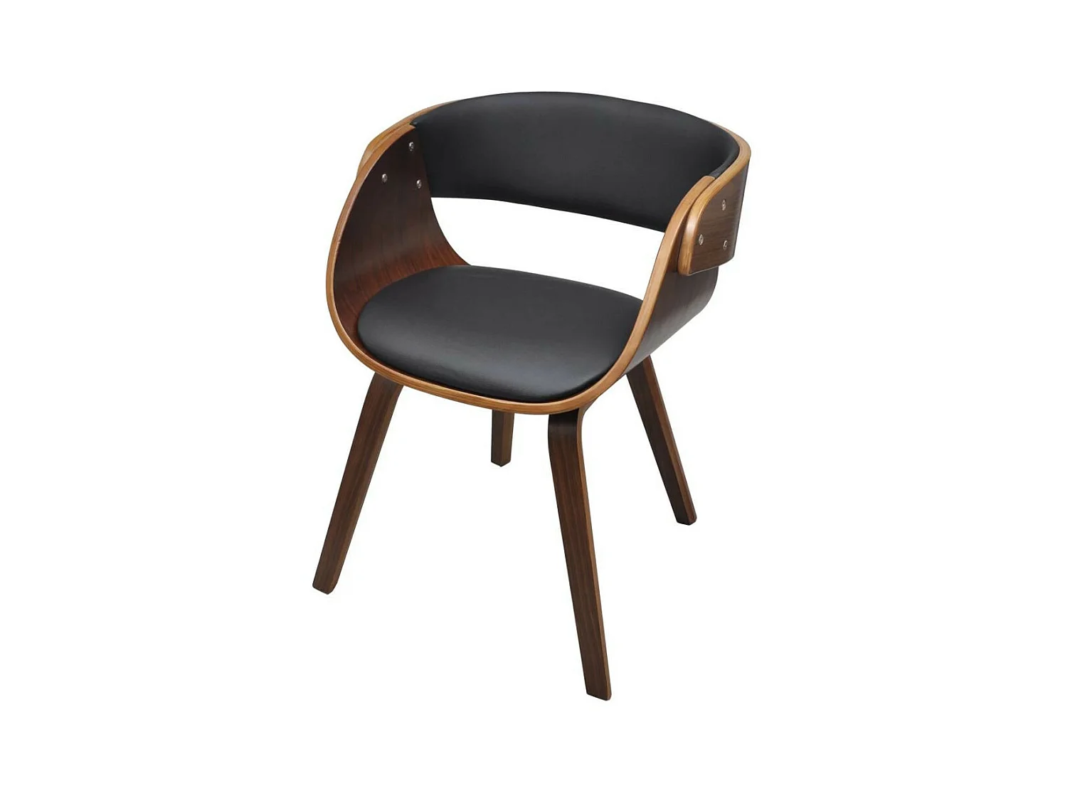 Chaise de salle à manger Bois courbé et similicuir 2