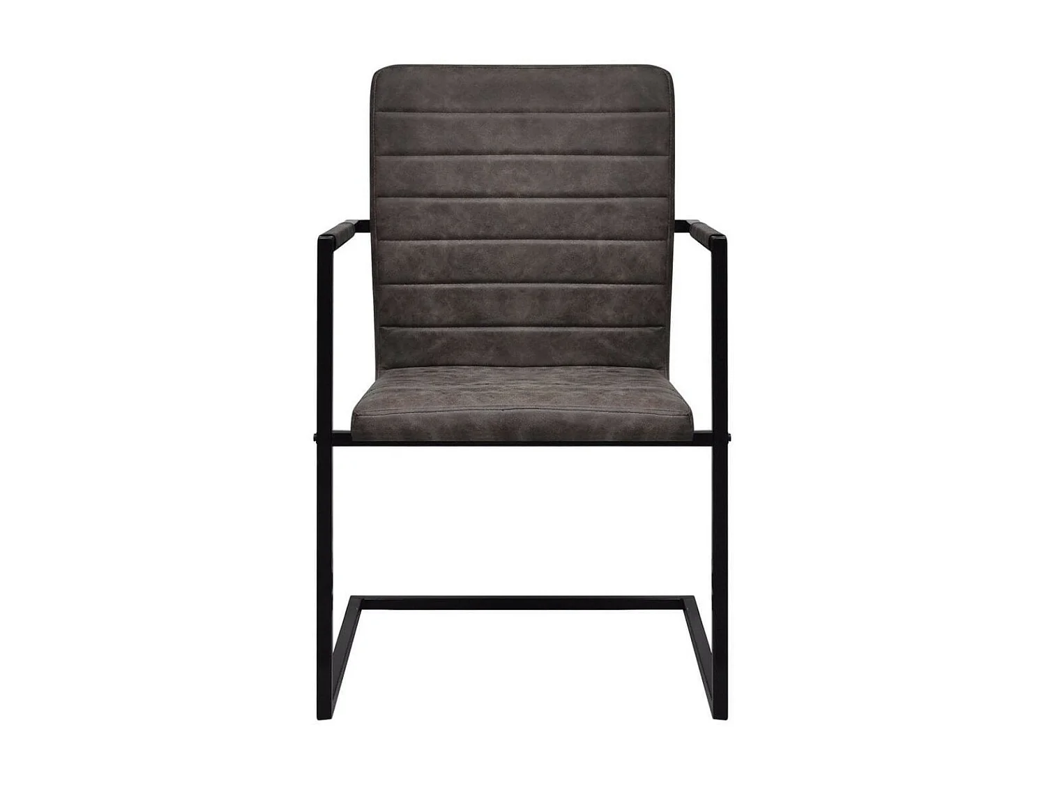 Chaises de salle à manger cantilever 2 pcs Marron Similicuir 3