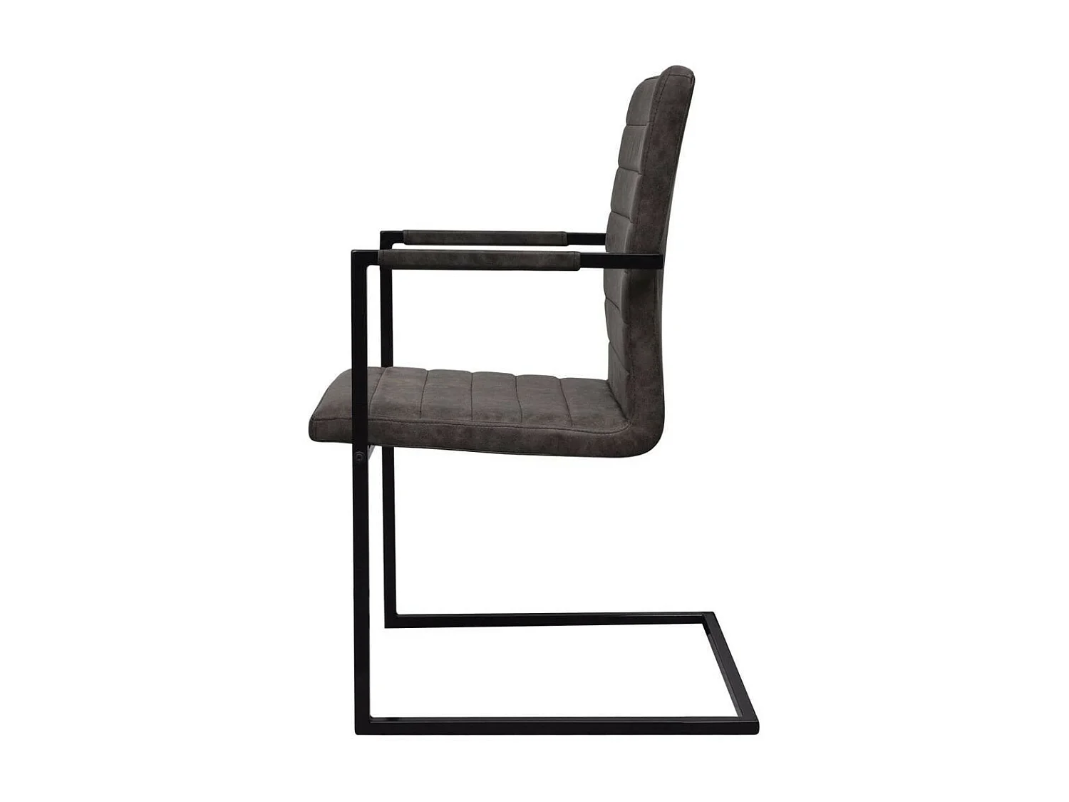 Chaises de salle à manger cantilever 2 pcs Marron Similicuir 3