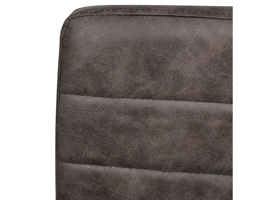 Chaises de salle à manger cantilever 2 pcs Marron Similicuir 3