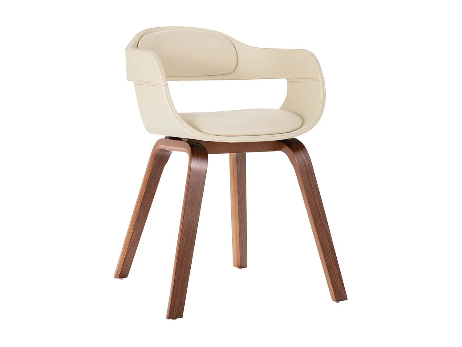 Chaise en bois Noyer Lizza - Confort et raffinement-Couleur Blanc