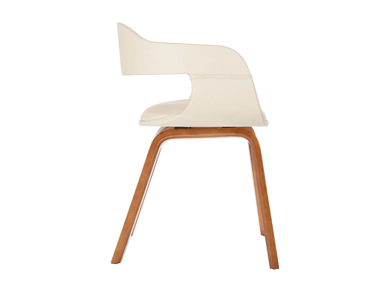 Chaise en bois Noyer Lizza - Confort et raffinement-Couleur Blanc