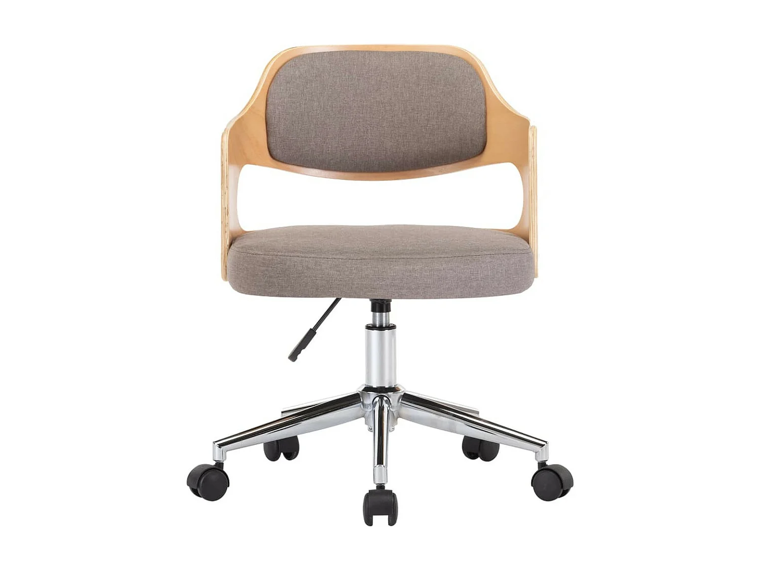 Chaise pivotante de salle à manger Taupe Bois courbé et tissu