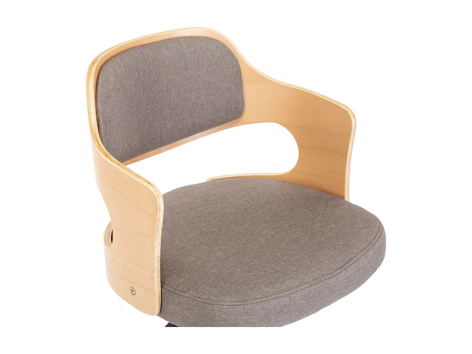 Chaise pivotante de salle à manger Taupe Bois courbé et tissu