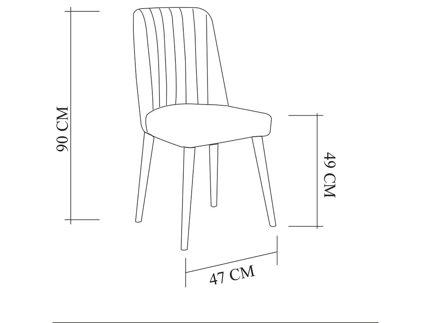 Akira eetkamerstoel in donkergroene stof en natuurlijk hout