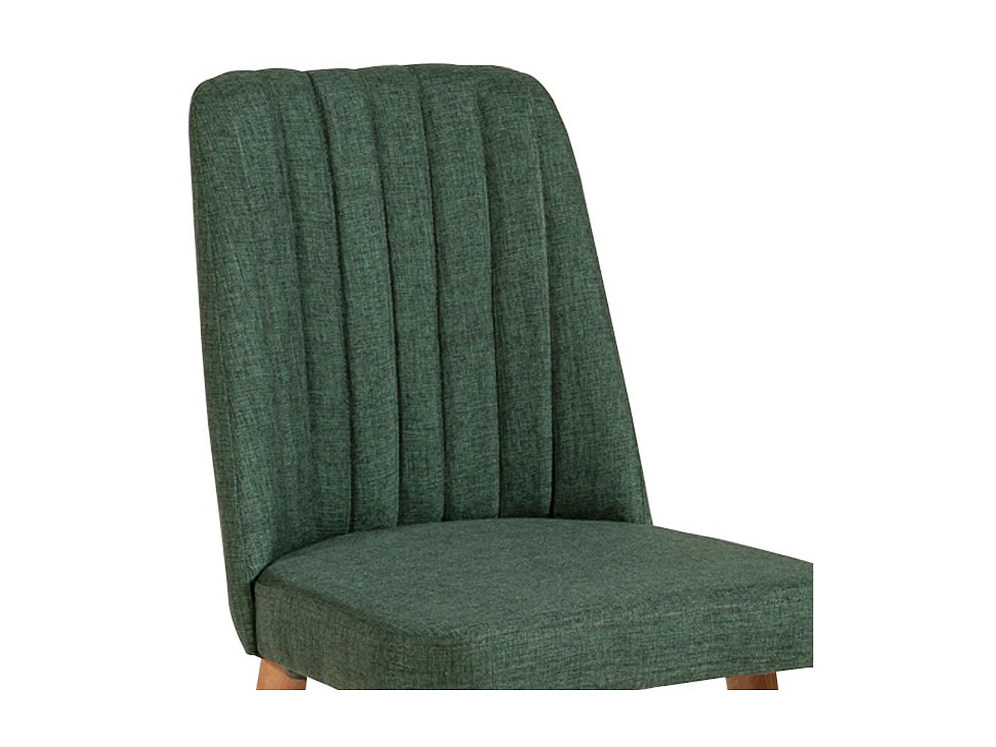 Akira eetkamerstoel in donkergroene stof en natuurlijk hout