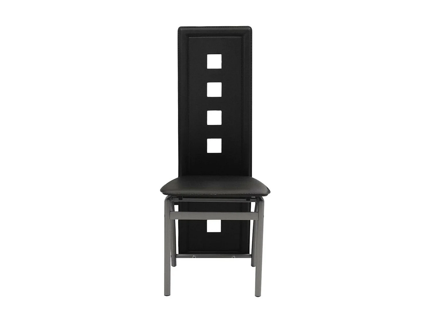 Chaises de salle à manger 4 pcs Noir Similicuir 8