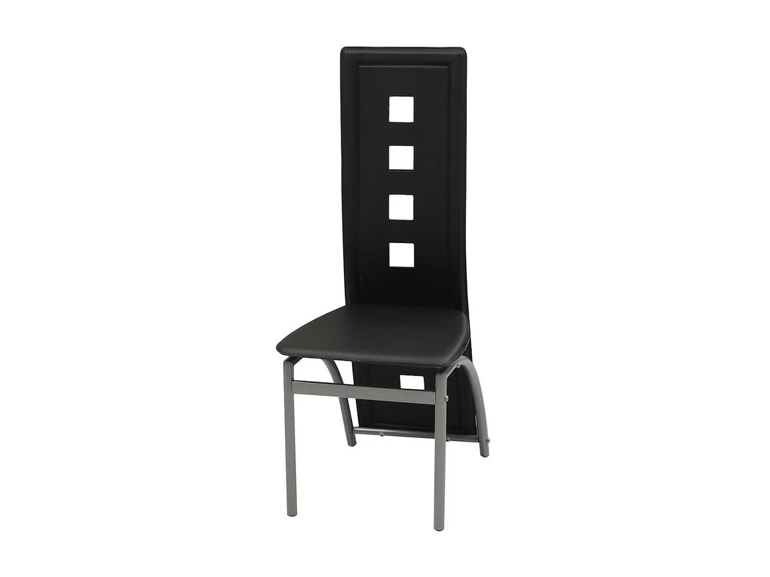 Chaises de salle à manger 4 pcs Noir Similicuir 8