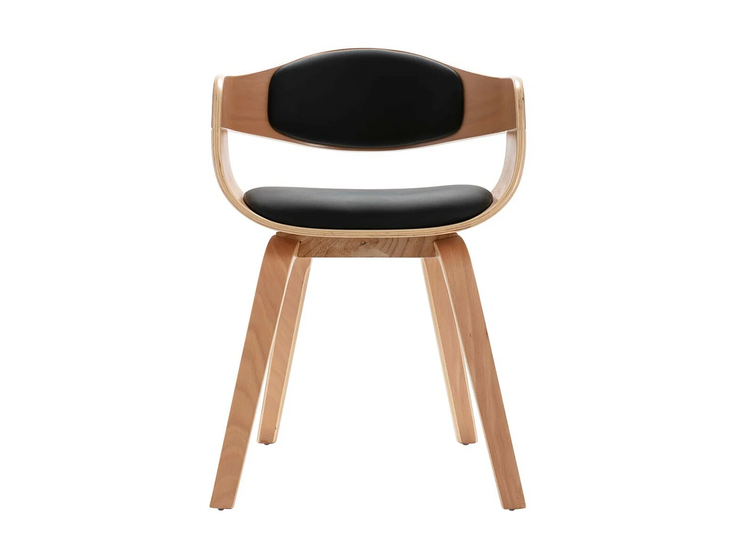 Chaises de salle à manger 2 pcs Bois courbé et similicuir 2