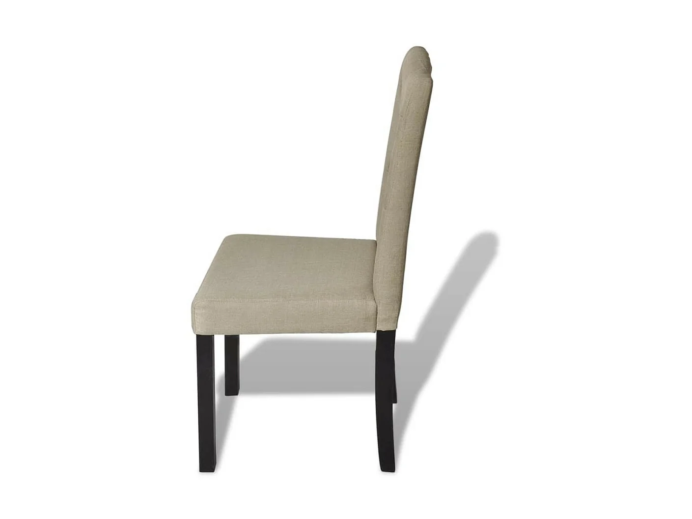 Chaises de salle à manger 4 pcs Beige Tissu 2