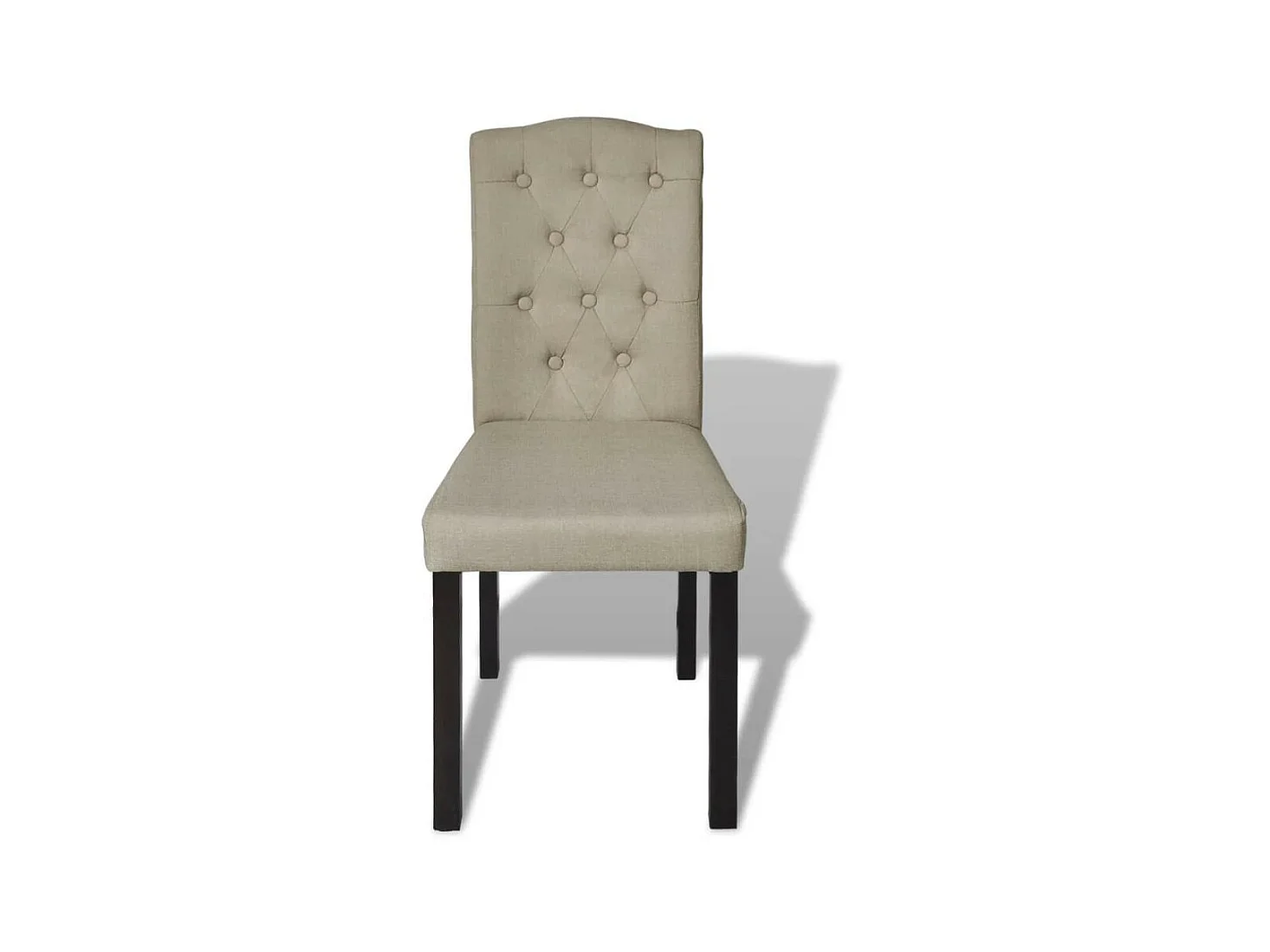 Chaises de salle à manger 4 pcs Beige Tissu 2