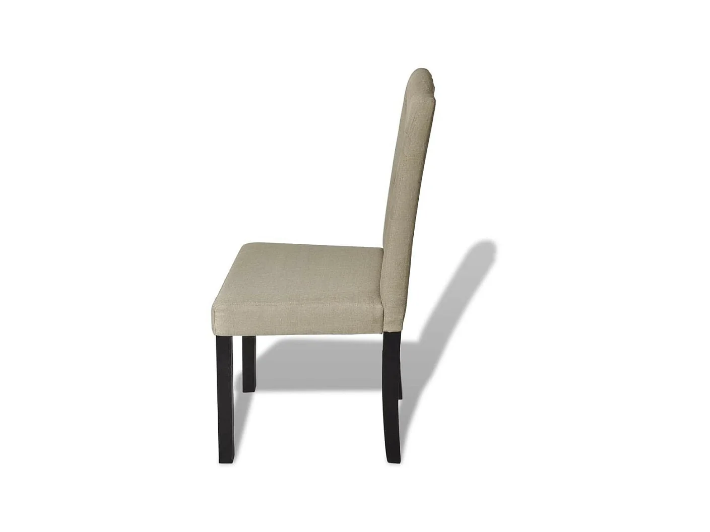 Chaises de salle à manger 4 pcs Beige Tissu 2