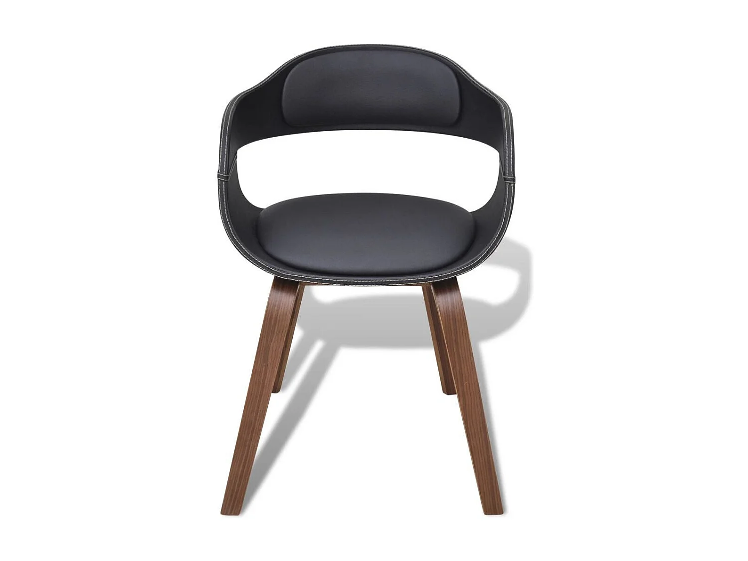 Chaise en bois Noyer Lizza - Confort et raffinement-Couleur Noir